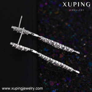 93178 Xuping Haute qualité rhodium boucles d'oreille ravissante avec pierres précieuses pour femmes - Product Image 5