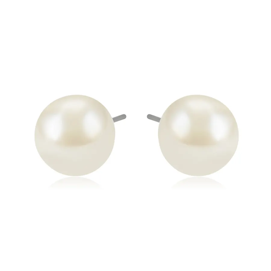 E-847 Xuping-pendientes de perlas de acero inoxidable para mujer, aretes, diseño simple, moda