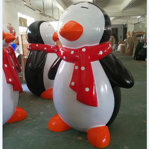 Christmas <strong>Winter</strong> Theme Decorative Figure <strong>Decorations</strong>, Christmas Penguins - Product Image 3