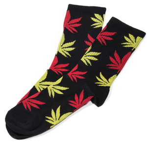 Nhà máy in khỏe mạnh Weed Maple <span class=keywords><strong>Leaf</strong></span> Crew vớ, Weed Crew Vớ thể thao thời trang bông lá Crew vớ - Product Image 4