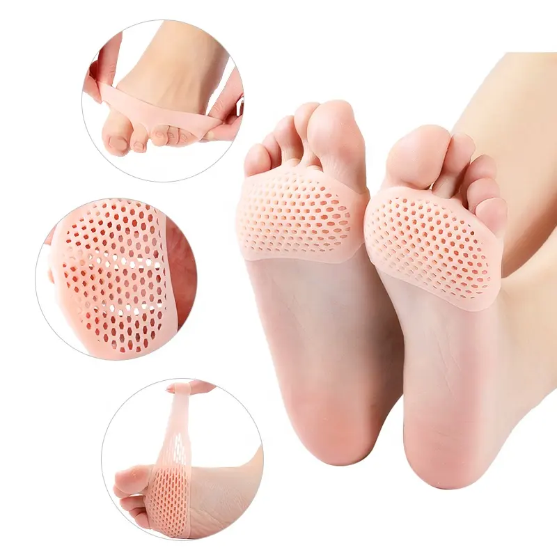 Comfortable Cushioning Honeycomb Design Breathable Forefoot Silicone Cooling Gel Shoes Foot Pad