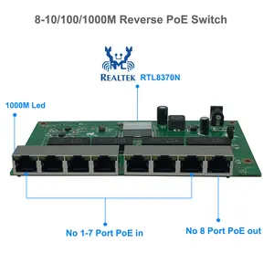 8 port 10/100/1000M Full Gigabit Power Supply Network Manageable Ethernet reverse Poe Switch 12V