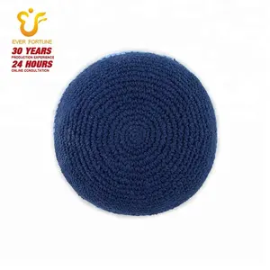 Chapéu justo de crochê de mão kippa algodão, chapéu kippah preto de malha yarmulka para venda