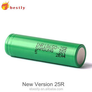 Original samsung INR 18650 25r hohem energieverbrauch flat-top-batterie 2500 mah 3.7v samsung 18650 25r - Product Image 3