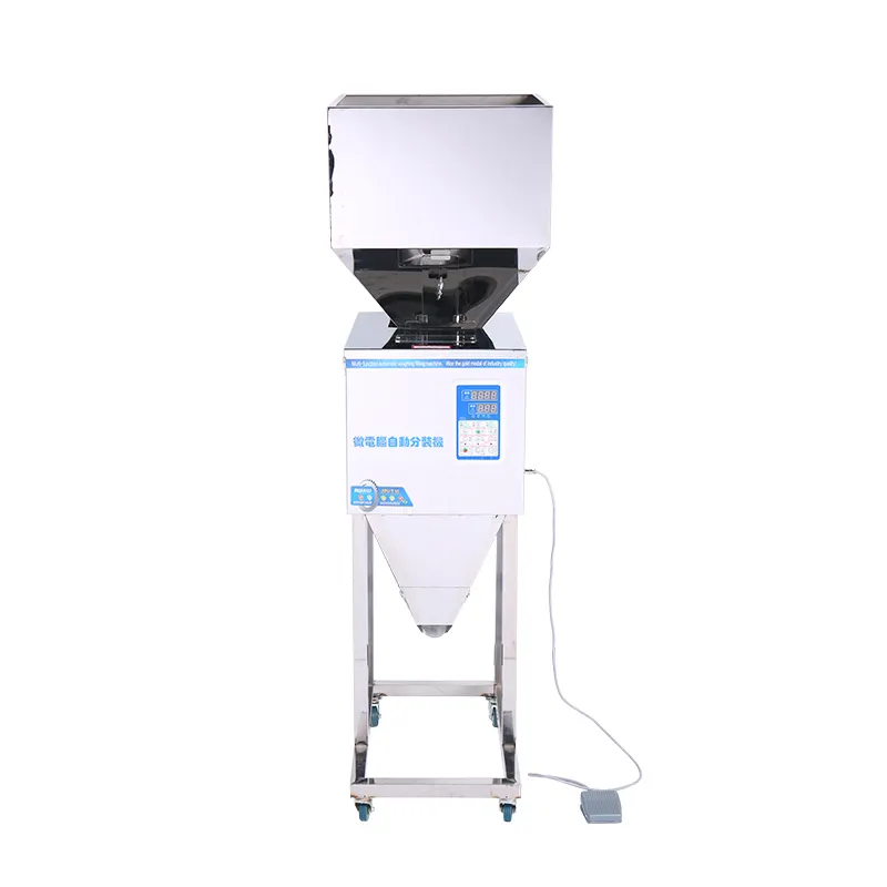 Semi-auto simple power pouch bag weighing filling machine semi automatic food granule solid single head filling machine