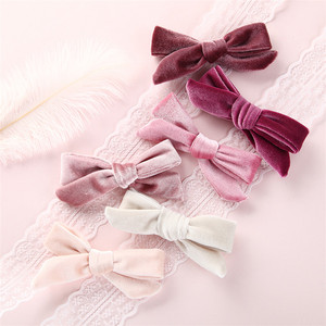 Schoolgirl Velvet Elastic Hairband Hair Accessories Custom <strong>Baby</strong> <strong>Headband</strong> - Product Image 2