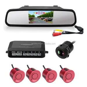 Wireless Car Rearview Camera 4.3inch Car Digital Anti Glaring Rearview Mirror With Wireless Reverse Camera And Parking Sensor For Toyota Car