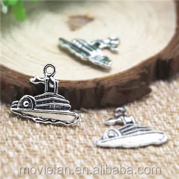 cruise ship Charms Antique Tibetan silver cruise ship Charms pendants 24x20mm