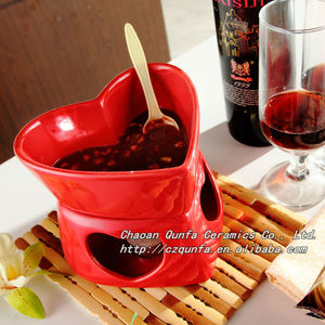 Ensemble de <span class=keywords><strong>fondue</strong></span> en céramique en forme de cœur, petit pot à <span class=keywords><strong>fondue</strong></span> pour la cuisine, pour en-cas, fromage, chocolat, prix d'usine, personnalisable et coloré - Product Image 5