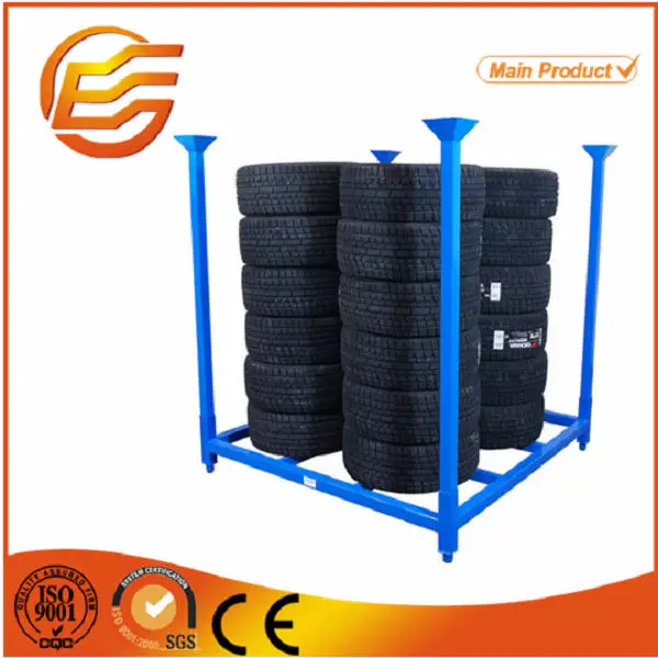 Heavy duty fácil- dobrado pneu metal racks de armazenamento