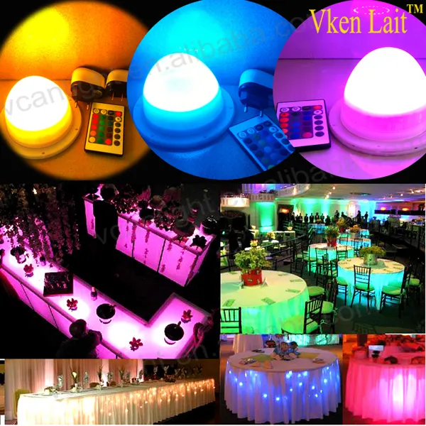 High quality led light table centerpieces wedding decoration with multi-color light