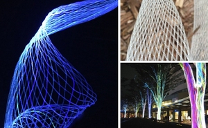 Hot Sales Luminous Fiber Optic Woven Mesh Fiber Optic <strong>Net</strong> <strong>Lighting</strong> for Tree - Product Image 4