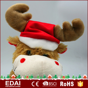 Nueva llegada Custom color Naughty musical renos de peluche juguete con bufanda de colores - Product Image 3
