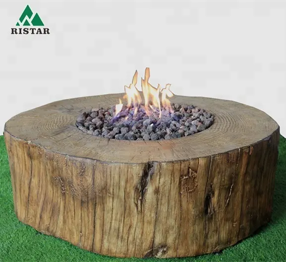 Balles de feu de propane, bricolage au gaz, table basse avec corps de texture en bois