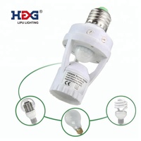 Portalámparas con Sensor de Movimiento PIR, Encendido/Apagado Automático, E26/E27, 105-305VAC, para Garaje, Sótano, Porche