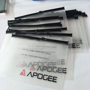 Bolsa de Bikini transparente PVC Slide Zip Lock bolsa personalizada PVC esmerilado cremallera bolsa, plástico impermeable paquete Serigrafía a prueba de humedad - Product Image 5