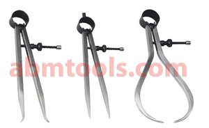 Calibradores de tipo alemán de precisión de liberación rápida Calibradores divisores de resorte de pierna cuadrada - Product Image 2