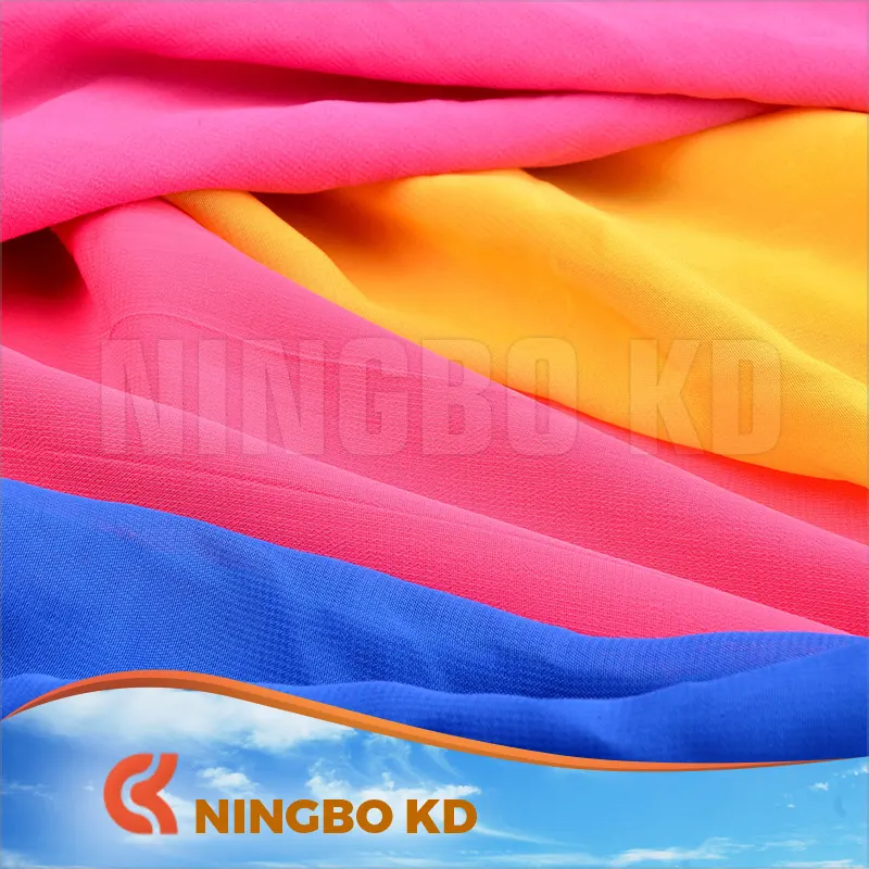 High Quality Wholesale Silk Pearl Pure Crepe Chiffon Fabric for Lady