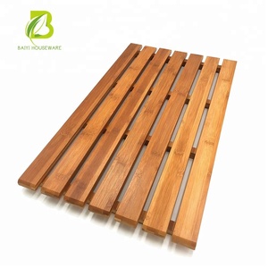 Rectangle Bamboo Bath <strong>Mat</strong> for <strong>Shower</strong> Natural Bamboo <strong>Wood</strong> Bath <strong>Mat</strong> - Bathroom Bathtub Accessories Bathmat - Product Image 2