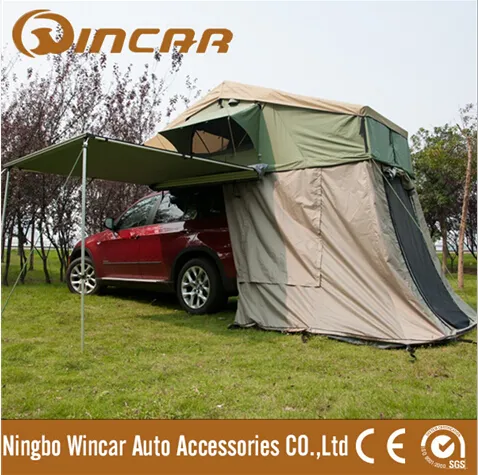 Ningbo wincar에 의하여 Annex Ripstop 화포 물자를 가진 자동 최고 천막/4WD 천막.