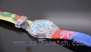 Batman-Muster auf Zifferblatt und Armband Trendige Herren-Modeuhr aus PVC - Product Image 3