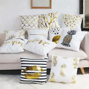 Горячее тиснение серии декоративные подушки, Наволочки накидки на подушки, 18x18 бронзового цвета
