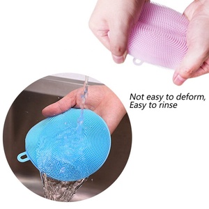 BPA-Free <strong>Silicone</strong> Cleaning Brushes Multi-Function <strong>Antibacterial</strong> Dish Mop and Wash Bowl Scrubbing Pad Hand Style Kitchen Tool - Product Image 6