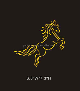 Motivo de caballo occidental hotfix, Diamante de imitación, Diseño de transferencia - Product Image 5