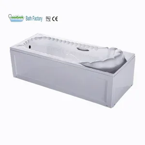 Sanitary Ware Standard Manufacturer Hot Sale 2 Side Skirt Acrylic Bath Tub 1 People Bathtub