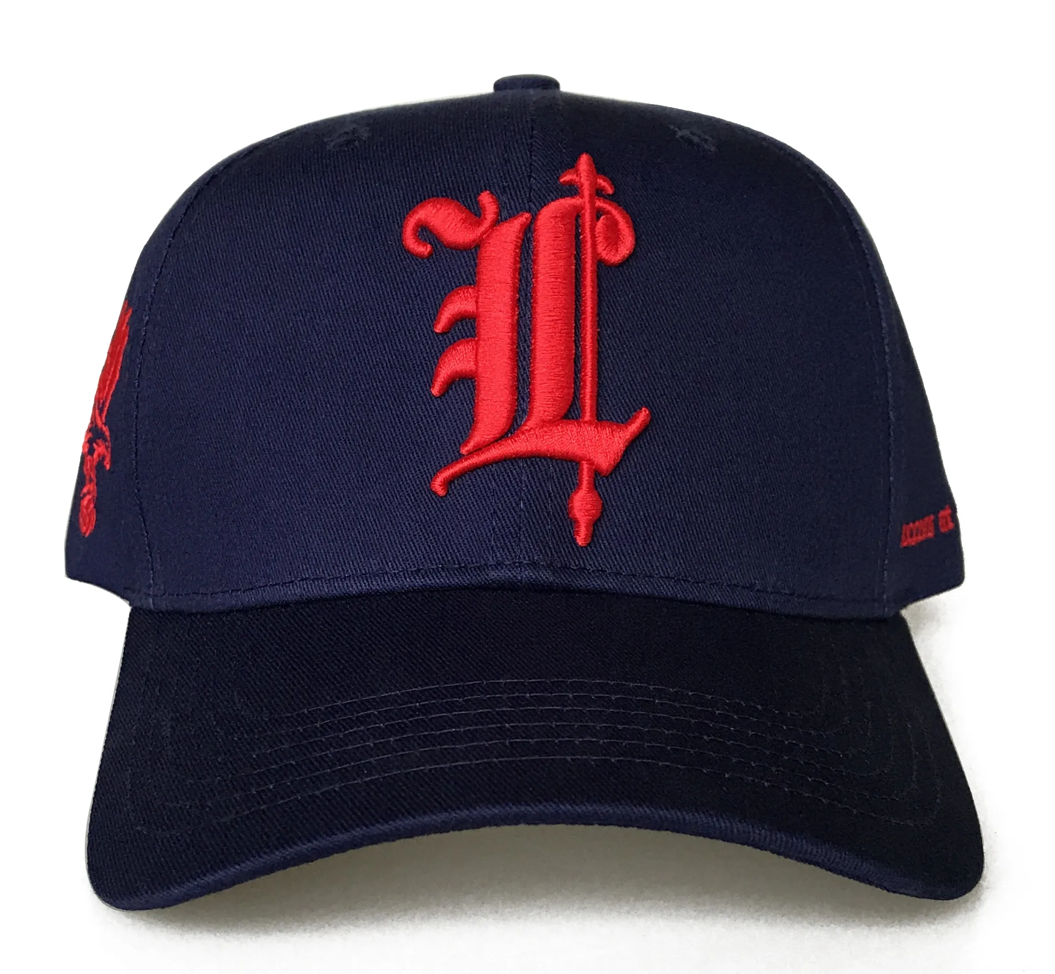 หมวกแก็ปเบสบอล6แผง,หมวกสแนปแบคหมวกกีฬาสีน้ำเงินเข้มปักลาย3d ผ้าฝ้าย100% สำหรับผู้ชาย