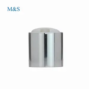 24 410 Shiny Silver Aluminum Shampoo Disc Top Cap