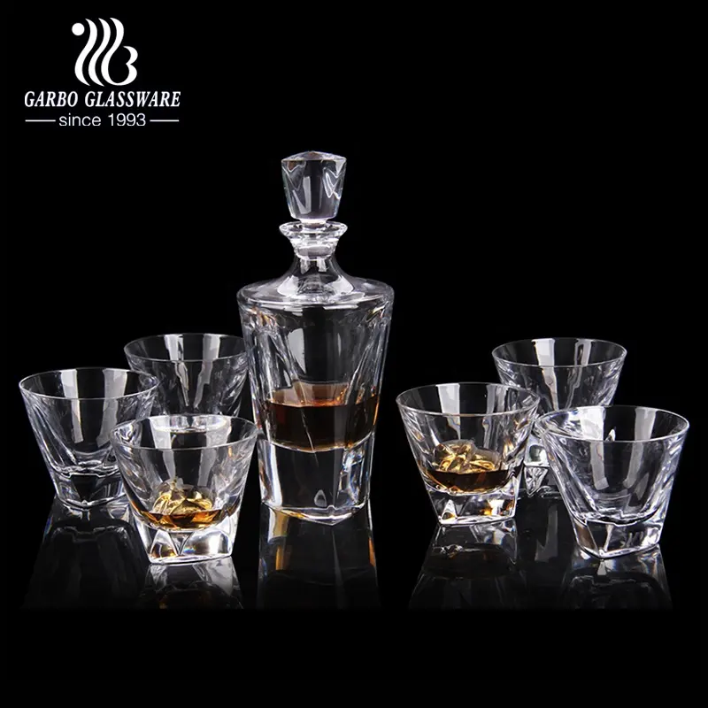 Ensemble de whisky avec carafe et 6 tasses pour whisky et vin, 700ml, 7 pièces, verres, liqueur de Vodka