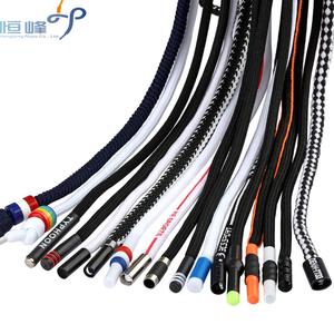 Tùy chỉnh 5 mét hoodie vẽ dây polyester màu đen dây in với logo drawcord - Product Image 4