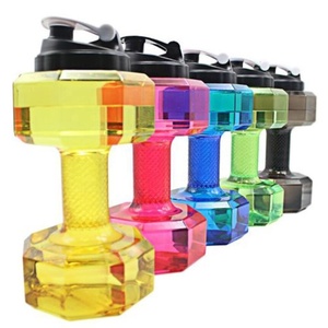 2.2L <strong>Water</strong> <strong>Bottle</strong> Weights <strong>Big</strong> Plastic Dumbbell Shape Sport Shaker <strong>Water</strong> <strong>Bottle</strong> With Handle - Product Image 1