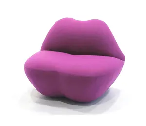 Sofa Kain Gaya Modern 1 Tempat Duduk Sofa Seks Kursi Bibir