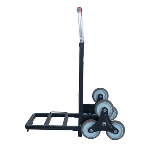 Lange Band Leven zware inklapbare <span class=keywords><strong>hand</strong></span> <span class=keywords><strong>truck</strong></span> <span class=keywords><strong>powermate</strong></span> trolley dolly met trap klimmen wielen kruiwagen trolley - Product Image 2