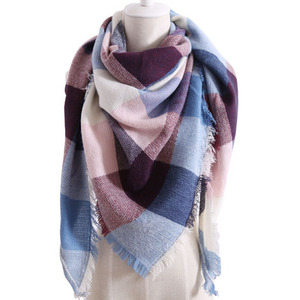 Women's Winter Polyester Classic Plaid Scarf <strong>Warm</strong> Soft Chunky Long Multifunction Blanket <strong>Wrap</strong> <strong>Shawl</strong> - Product Image 2