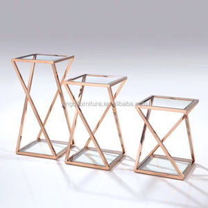 Hiện đại vàng thép không gỉ trang trí đám cưới Hoa bánh đứng - Product Image 5