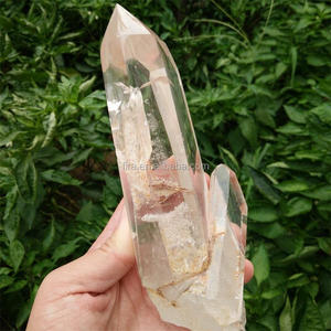 Doğal Lemurian tohum temizle kuvars kaba kristal noktaları <span class=keywords><strong>Mineral</strong></span> örneği - Product Image 3