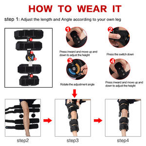 Penyangga Lutut ACL Berengsel dengan ROM yang Dapat Disesuaikan dan Stabilisasi - Product Image 6