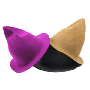 Sombrero <span class=keywords><strong>de</strong></span> Hobbit <span class=keywords><strong>de</strong></span> Fieltro <span class=keywords><strong>de</strong></span> Lana, Estilo Personaje, Sombrero <span class=keywords><strong>de</strong></span> Bruja con Punta para Fiestas y Uso al Aire Libre - Product Image 6