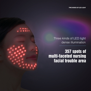 Masker Kecantikan Wajah Lampu LED 3 Warna, Topeng Terapi Wajah Foton Alat Kecantikan Peremajaan Kulit Mengurangi Kerutan - Product Image 5