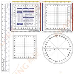 Trung quốc nhà sản xuất tùy chỉnh chuyển chất lượng cao pilot hàng không vuông protrator, OEM logo vị lãnh đạo để navigation, PVC kẹp - Product Image 1