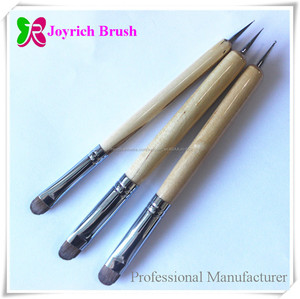 Kolinsky cheveux Acetoneproof <span class=keywords><strong>rouge</strong></span> manche en bois français Nail outil - Product Image 5