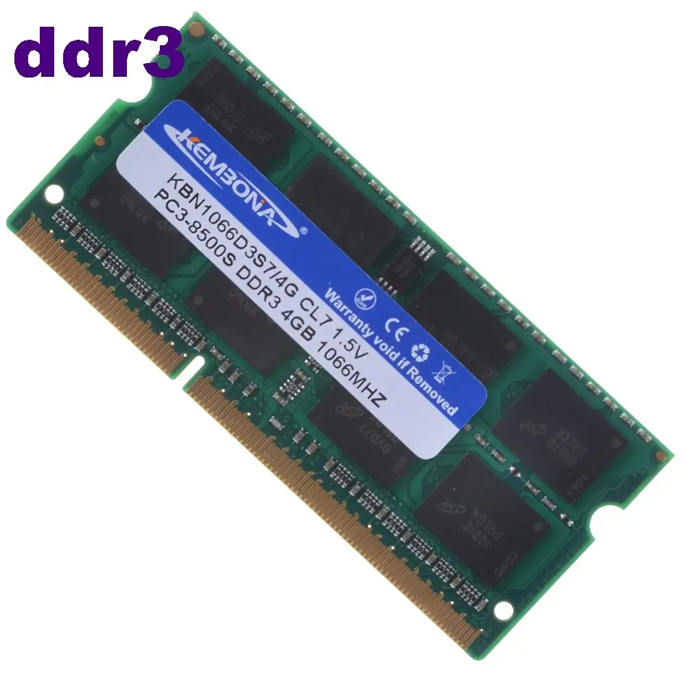 Bulk Ram 4Gb PC3-8500S DDR3 1066Mhz 204Pin CL7 1.5V So-dimm Laptop Geheugen
