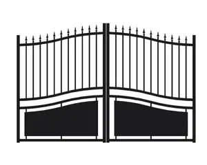 Cast manual aluminum driveway gate new design modern decorative double swing driveway gates prices