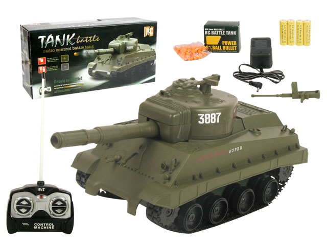 RC Toy Mini Tank リモコン 1:30 バトルタンク - グリーン, 25-30m操作可能