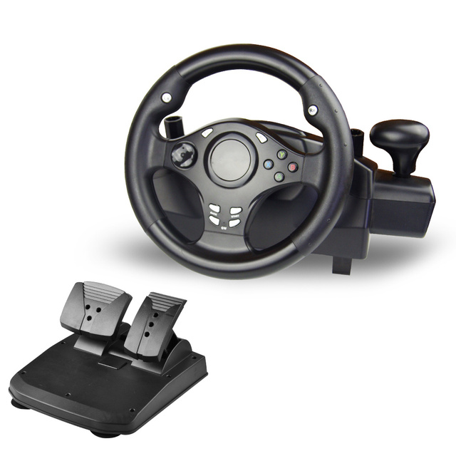 Steering Wheel Gamepad Pc Steering Wheel and Pedals for Game Stock Car