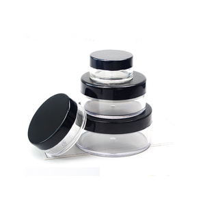 Offre Spéciale 3ml 5ml 3g 5g 10g paillettes poudre pot 20g 50g 30g rond en plastique conteneur de poudre en vrac avec tamis <span class=keywords><strong>et</strong></span> bouchons noirs - Product Image 6