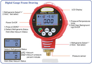 <span class=keywords><strong>Manifold</strong></span> conjunto medidor de pressão Digital e Medidor De Vácuo WK-688L - Product Image 4